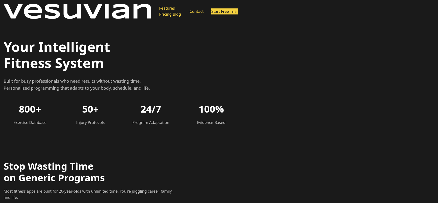 Initial landing page attempt
